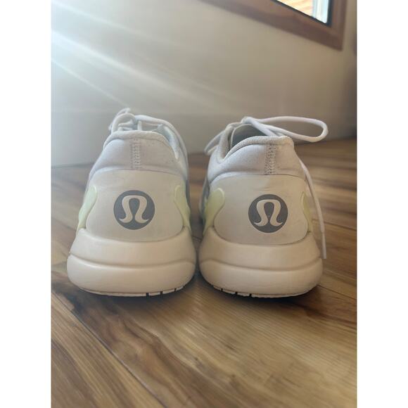 Lululemon BlissFeel Run Shoes Women Size 10.5 White/Elixir/Light Ivory VGC - Picture 3 of 5
